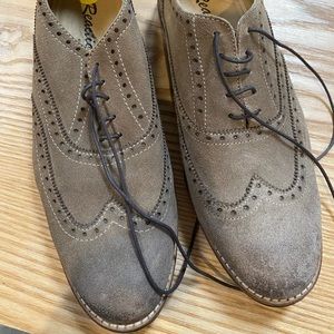 ❤️FINAL REDUCTION- MENS KENNETH COLE REACTION DISTRESSED NUBUCK WINGTIP OXFORDS